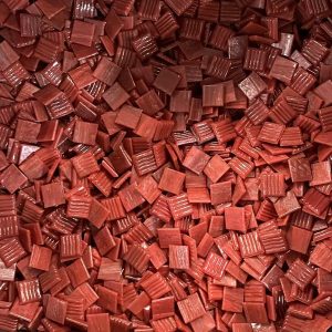 פסיפס זכוכית אדומה 20 מ"מ